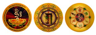 金色圓形貼紙(三個一組)