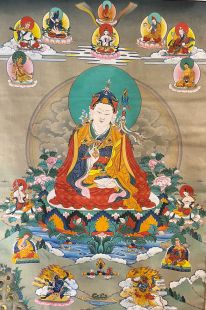 蓮花生大士 (布框印刷唐卡)